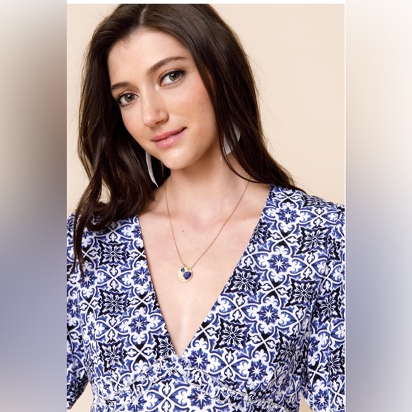 NWT Blue Rain blue and white dress Size: Medium - Picture 15 of 16